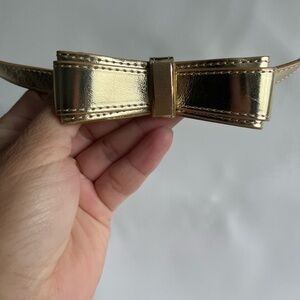 Lilly Pulitzer small Gold Metallic Bow Belt